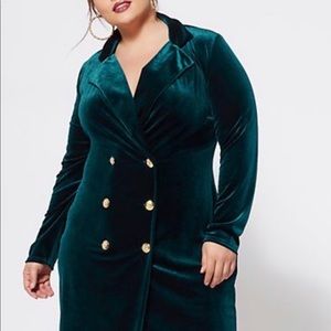 Fashion To Figure Velvet Blazer Dress